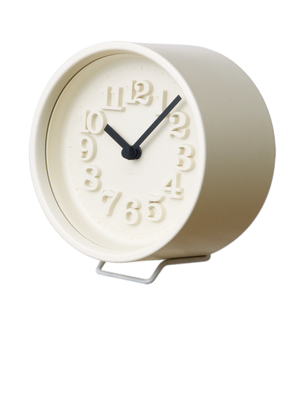 Lemnos Riki Watanabe Chiisana Tokei Small Wall Clock, 12cm, Ivory - view 2, Ivory