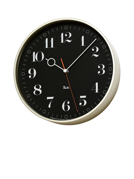 Lemnos Riki Watanabe Ring Wall Clock, 25cm, Black - view 2, Black