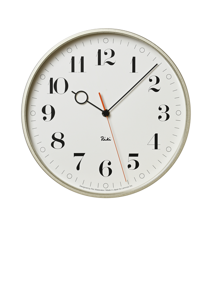 Lemnos Riki Watanabe Ring Wall Clock, 25cm, White, White