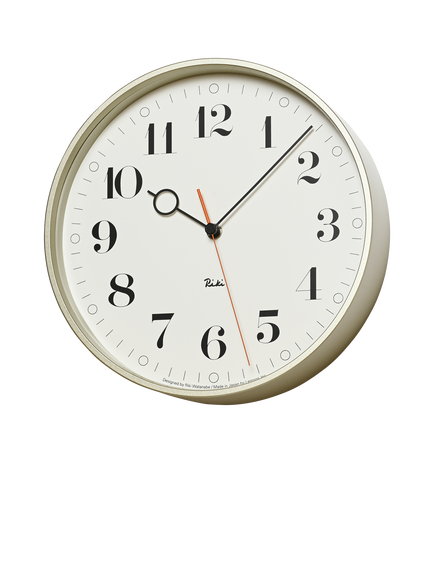 Lemnos Riki Watanabe Ring Wall Clock, 25cm, White - view 2, White