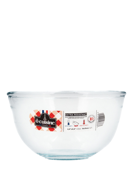 Ôcuisine Glass Mixing Bowl, 700ml, Clear, Clear