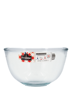 Ôcuisine Glass Mixing Bowl, 1.1L, Clear, Clear