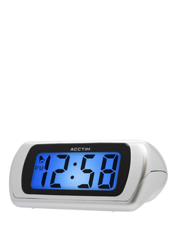Acctim Auric Digital Alarm Clock, Silver, Silver