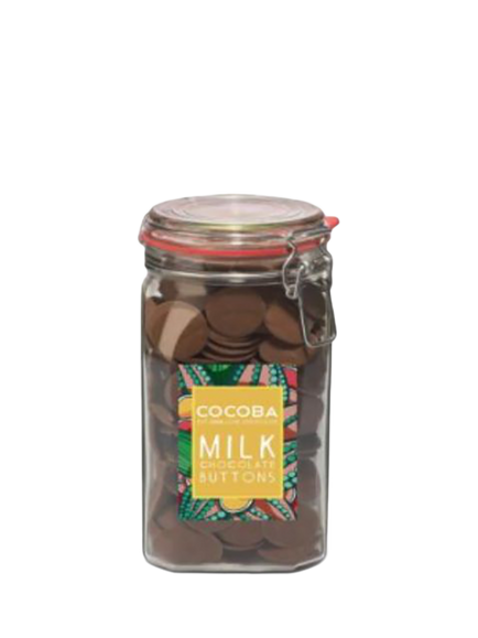 Cocoba Giant Milk Chocolate Button Jar, 500g, Multi