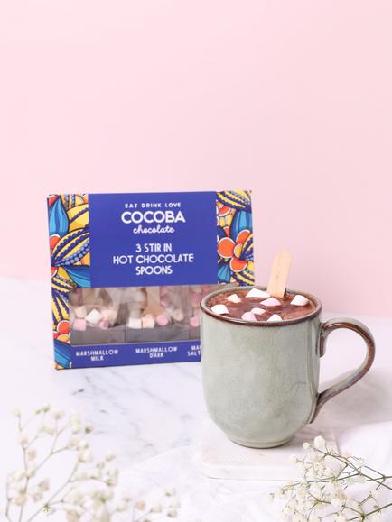 Cocoba Hot Chocolate Spoons with Mini Marshmallows, Pack of 3, 135g - view 2, Multi