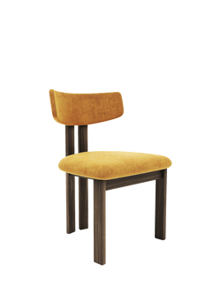 John Lewis OUTLET Aksel Dining Chair, Smoked Oak Leg, Ombra Saffron, Ombra Saffron