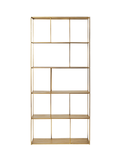 Swoon OUTLET Aero Wide Shelving Unit, Brass, Brass