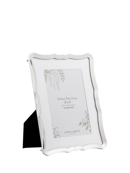 Laura Ashley Glasbury Photo Frame, 5 x 7" (12.5 x 18cm), Polished Nickel, Polished Nickel