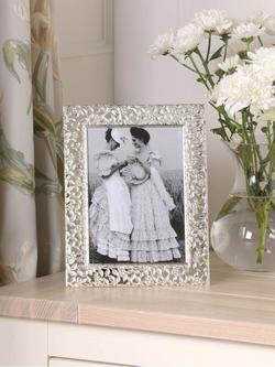 Laura Ashley Woolard Leaf Photo Frame, 5 x 7" (12.5 x 18cm), Silver Plated - view 2, Silver