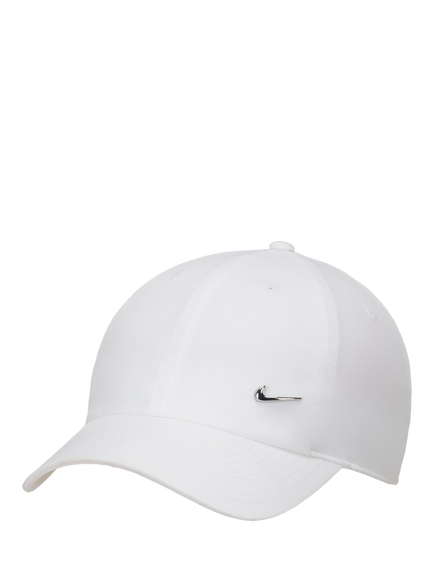 Nike Unstructured Club Cap, White, White/Metallic Silve