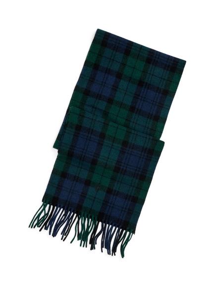 Ralph Lauren Check Wool Scarf, Green Mid, Green Mid