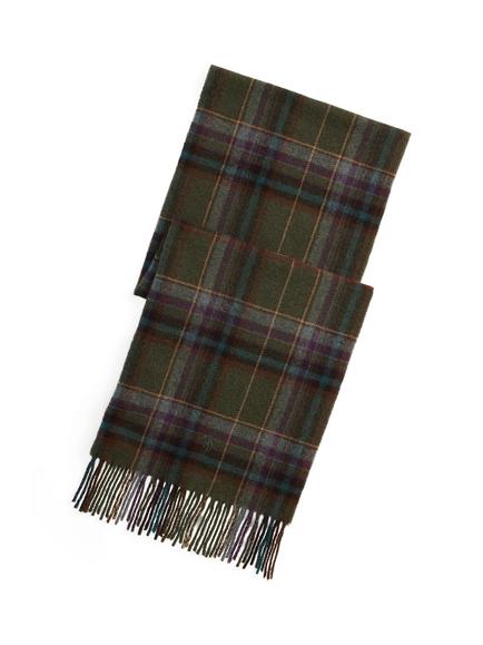 Ralph Lauren Wool Check Scarf, Green Olive, Green Olive