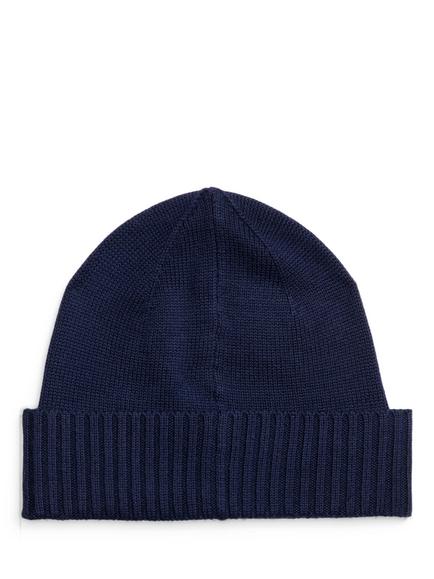 Polo Ralph Lauren Wool Beanie, Blue Navy - view 2, Blue Navy