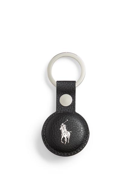 Ralph Lauren Leather Key Fob, Black Black, Black Black