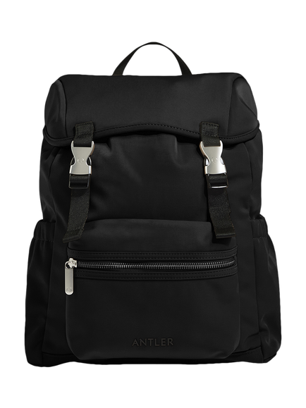 Antler Icon Drawstring Backpack, 15.5L, Black - view 2, Black