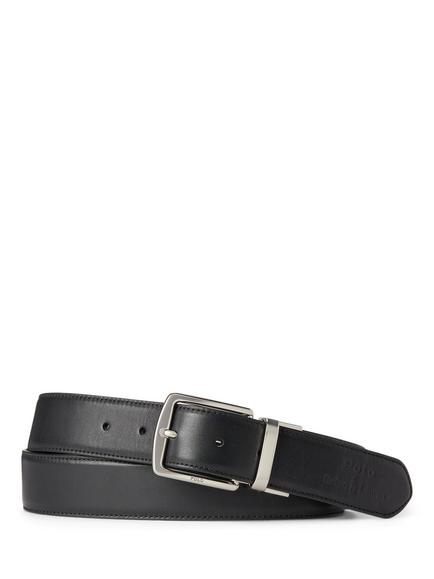 Polo Ralph Lauren Reversible Leather Belt & Card Holder Gift Set, Black, Black Black