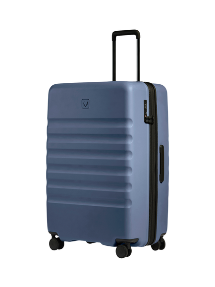 Antler Icon Stripe Large 78cm 4-Wheel Spinner Suitcase, 122/133L, Ocean Blue, Ocean Blue