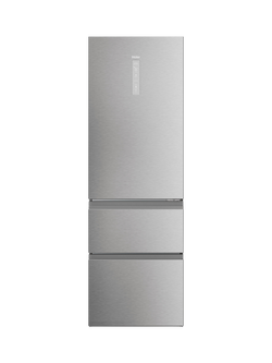 Haier HTW5618ENMG Freestanding 60/40 Fridge Freezer, Gentle Silver, Gentle Silver