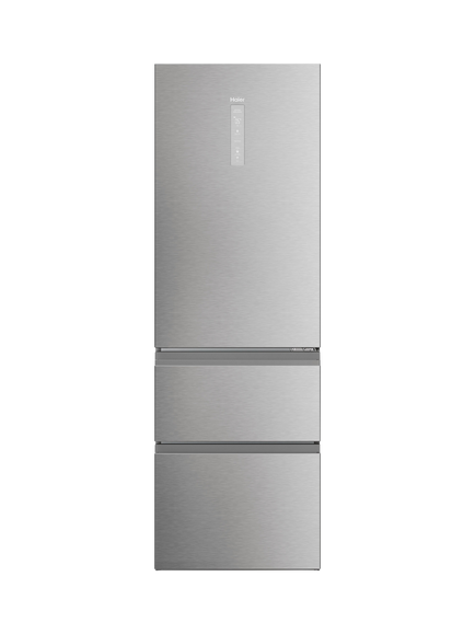 Haier HTW5618ENMG Freestanding 60/40 Fridge Freezer, Gentle Silver, Gentle Silver