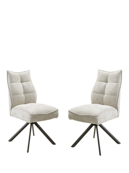 KETTLER Rachel Swivel Dining Chair, Set of 2, Sand, Sand