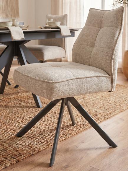 KETTLER Rachel Swivel Dining Chair, Set of 2, Sand - view 2, Sand