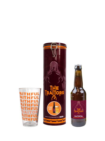 The Traitors Beer & Glass Gift Tin, Multi