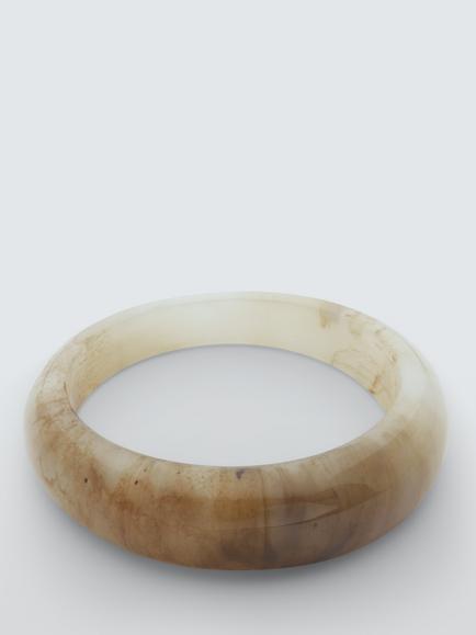 John Lewis Marbled Acrylic Bangle, Beige, Beige