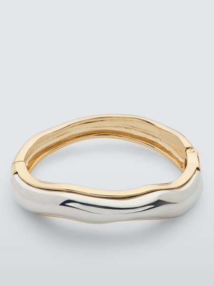 John Lewis Wavy Cuff Bracelet, Gold/Silver, Gold/Silver