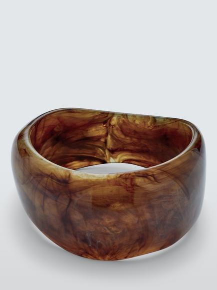 John Lewis Chunky Swirl Bangle, Brown, Brown
