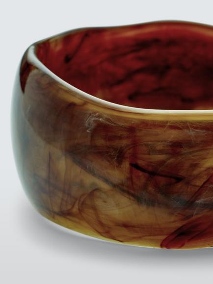 John Lewis Chunky Swirl Bangle, Brown - view 2, Brown