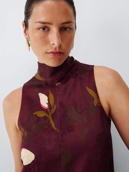 John Lewis Hammered Statement Fold Earrings, Gold - view 2, Gold
