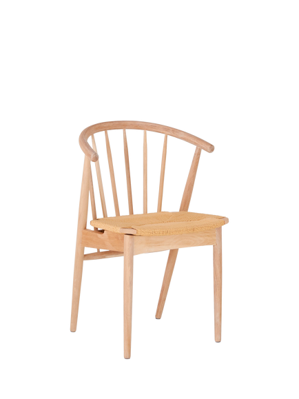 John Lewis OUTLET Kinross II Dining Chair, Like New, Oak/Woven Seat, Oak