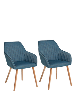 John Lewis OUTLET Toronto Dining Armchairs, Set of 2, Navy, Blue Navy