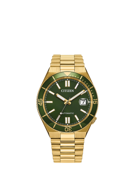 Citizen NJ0232-53X  Men's TSUYOSA Shore Round Bracelet Strap Watch, Green, Green