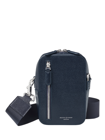 Aspinal of London Reporter North South Bag, Navy