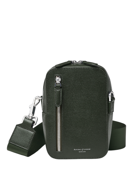 Aspinal of London Reporter North South Bag, Forest Green