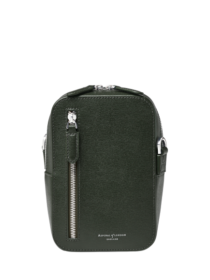 Aspinal of London Reporter North South Bag - view 2, Forest Green
