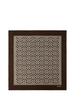 Coach Textured Signature Silk Scarf, Maple, Maple