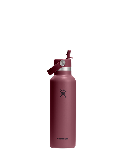 Hydro Flask Double Wall Vacuum Insulated Stainless Steel Flip Straw Drinks Bottle, 621ml, Burgundy