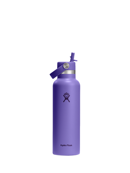 Hydro Flask Double Wall Vacuum Insulated Stainless Steel Flip Straw Drinks Bottle, 621ml, Utopia Purple