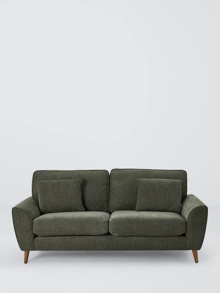John Lewis Ambleside Large 3 Seater Sofa, Olive - view 2, Olive