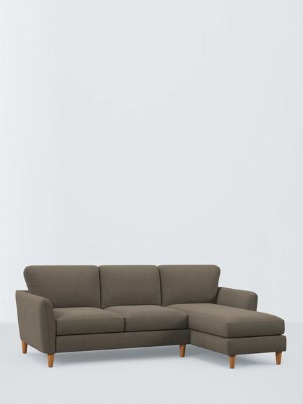 John Lewis Hamilton Grand 4 Seater RHF Chaise End Sofa, Dark Leg, Manolo Spruce, Manolo Spruce