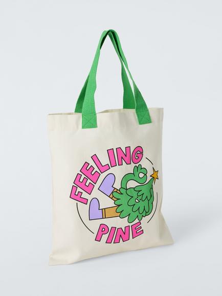 John Lewis Scotty Gillespie 'Feeling Pine' Cotton Tote Bag, Multi