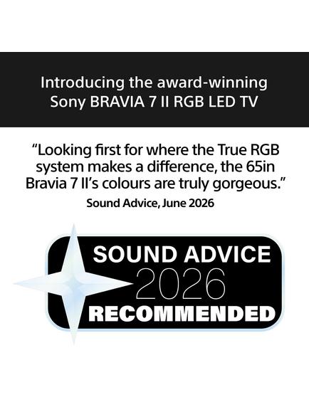Sony Bravia 7 II K50XR75M2PB (2026) RGB HDR 4K Ultra HD Smart Google TV, 50 inch with Dolby Atmos, Black - view 2, Black