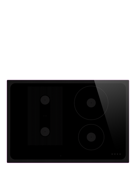 Smeg Musa SI1M24744D 75cm Induction Hob, Black, Black