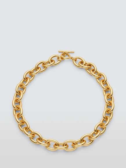 John Lewis AREZZO Chunky Chain Link Necklace, Gold, Gold