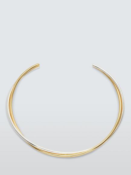 John Lewis BARI Choker Necklace, Silver/Gold, Silver/Gold