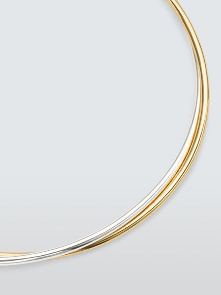 John Lewis BARI Choker Necklace, Silver/Gold - view 2, Silver/Gold