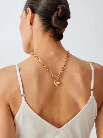 John Lewis CATANIA Chain Link Necklace, Gold - view 2, Gold