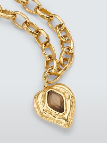 John Lewis MODENA Necklace, Gold/Brown - view 2, Gold/Brown